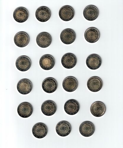 Série 23 x 2€ Euros Commémorative 2015 Série Commune Drapeau Européen