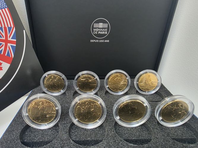 Coffret 8 x 1/4€ Euros Soldats DDay 2024 + VE Day 2025