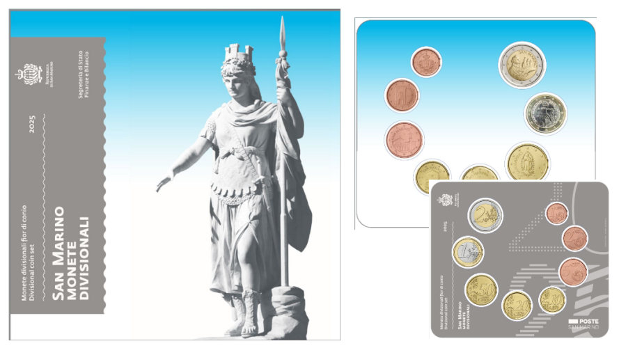 Série Euros BU Saint-Marin 2025 - 8 pièces 1 centime à 2€