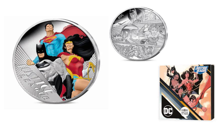 Coffret 50€ Euros Argent 999/1000 DC Comics Justice League 2025 5 OZ