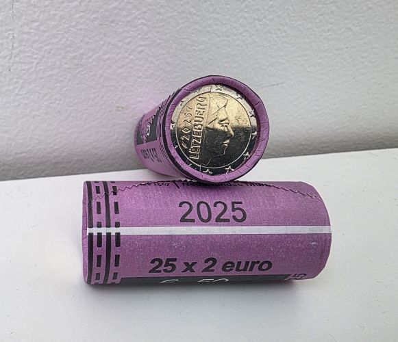 Rouleau 2€ Euros Luxembourg 2025 de Banque