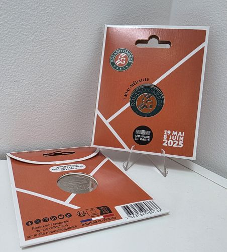 Mini Médaille Monnaie de Paris 2025 Roland Garros Colorisée