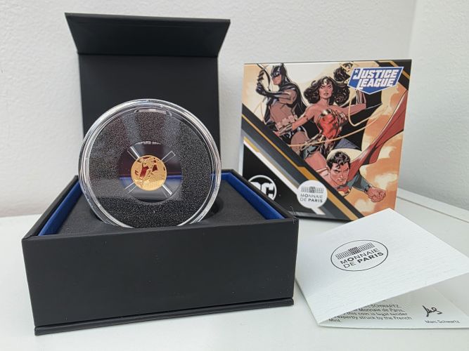 Coffret 5€ Euros Or Gold 999/1000 DC Comics Justice League 2025 1/2g