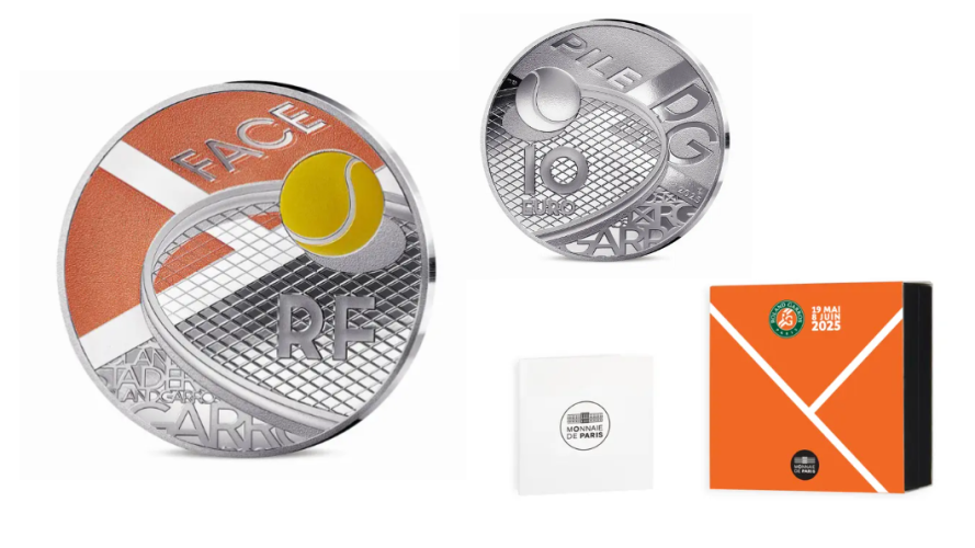 Coffret 10€ Euros Argent BE Proof 999/1000 Roland Garros 2025
