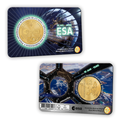 Coincard 2.5€ Euros Belgique 2025 ESA Space Version FR