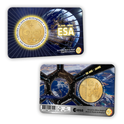 Coincard 2.5€ Euros Belgique 2025 ESA Space Version NL