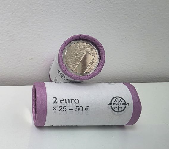 Rouleau 25 x 2€ Euros Commémorative Finlande 2025 Diplomacie