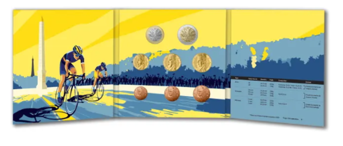 Mini Set Serie BU France 2025 8 pièces 1 centimes à 2€ - Tour de France