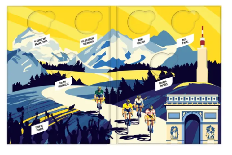 Album de rangement pour série 7 Mini Médailles Tour de France 2025