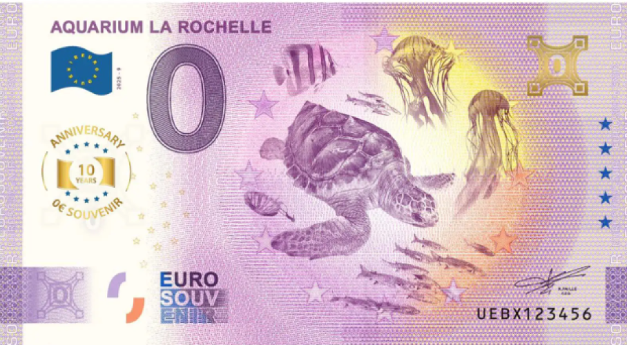 Aquarium La Rochelle Tortue - 10Th ANNIVERSARY