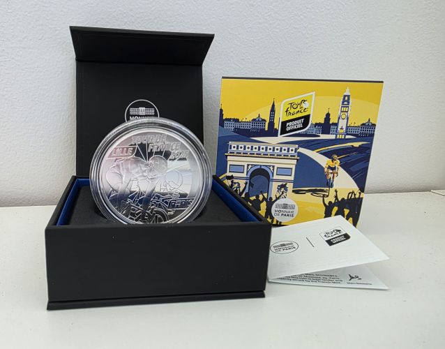 Coffret 10€ Euros Argent BE Proof 999/1000 Tour de France 2025 Départ / Arrivée