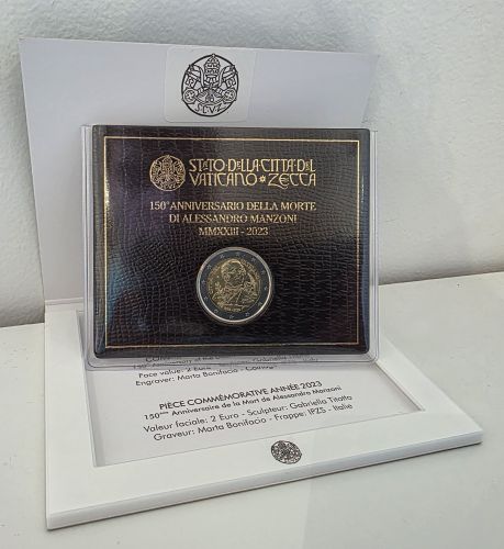 Coffret BU 2€ Euros Commémorative Vatican 2023 Manzoni