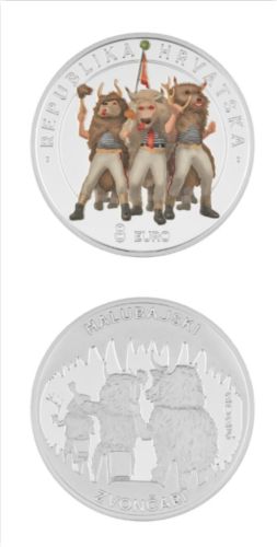 Coffret 8€ Euros Argent 999/1000 Croatie 2025 Halubajski zvoncari 5 Oz COLOR