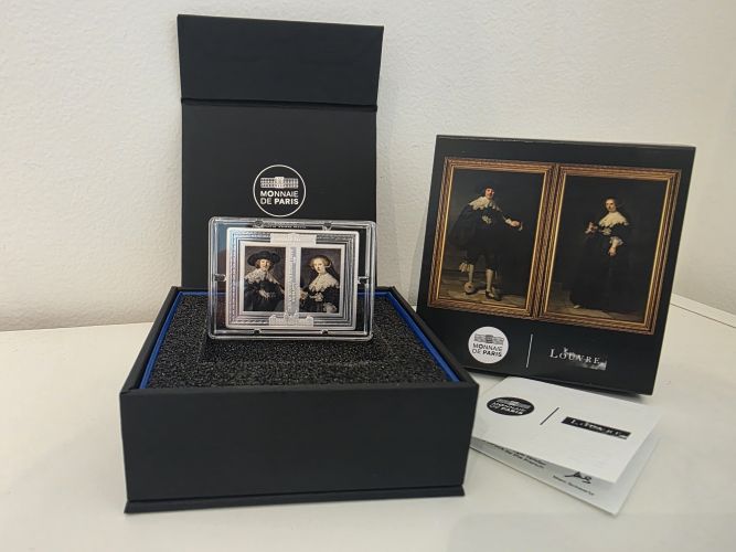 Coffret 10€ Euros Argent 999/1000 Louvre ''Rembrandt Oopjen / Marten'' 2025