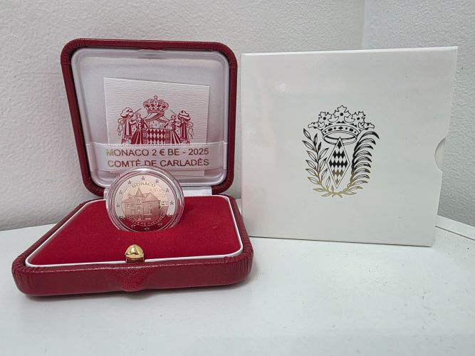 Coffret 2€ Euros BE Commémorative Monaco 2025 - Comté de Carladès