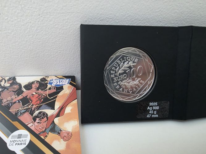 Coffret 100€ Argent 900/1000 DC COMICS ''Justice League'' 1/2