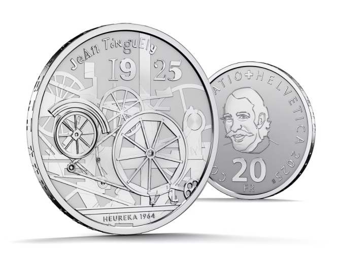 20 Francs Suisse Argent 999/1000 - 2025 - Jean Tinguely BU - 20g