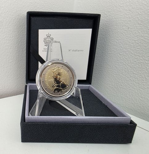 Coffret BE Poli Inversé 2€ Euros Commémorative Saint-Marin "Michelangelo"