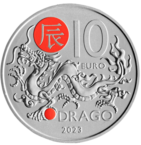 10€ Euros Commémorative Saint-Marin 2023 Zodiac Dragon