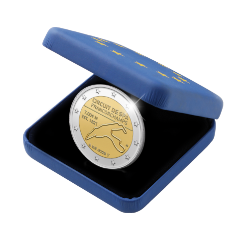 Coffret BE Proof 2€ Euros Commémorative Belgique 2025 Spa Francorchamps