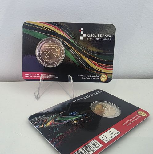 Coincard 2€ Euros Commémorative Belgique 2025 Spa Francorchamps Version NL