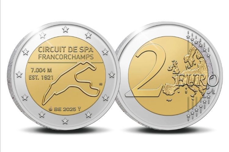 2€ Euros Commémorative Belgique 2025 Spa Francorchamps