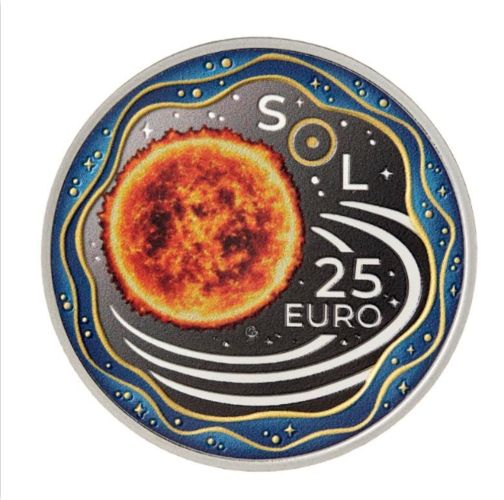 Coffret 25€ Argent 999/1000 Luxembourg 2025 Système Solaire 1/6 SOLEIL