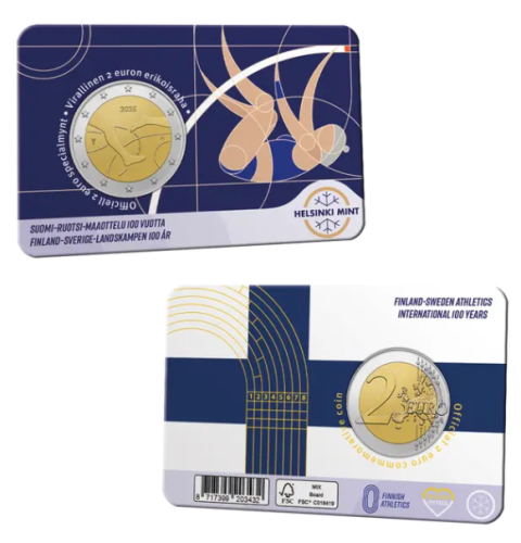 Coincard 2€ Euros Commémorative Finlande 2025 - Athlétisme Vers FIN