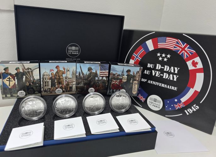 Coffret 4 x 10€ Euros Argent 999/1000 France 2025 Soldats