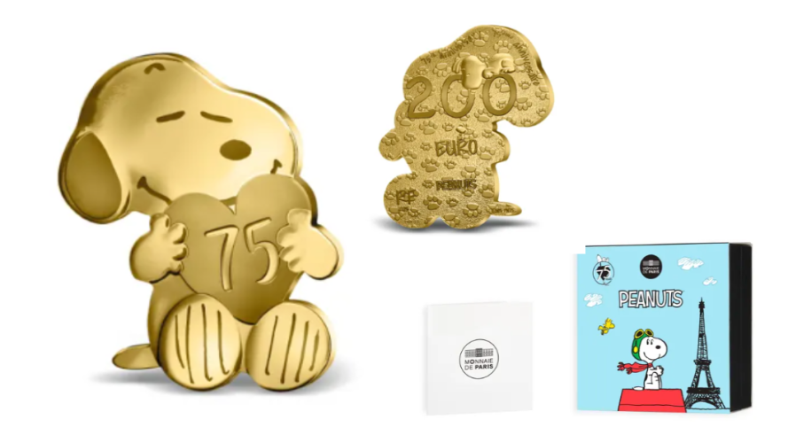 Coffret 200€ Euros Or Gold 999/1000 Snoopy Peanuts 2025 1Oz