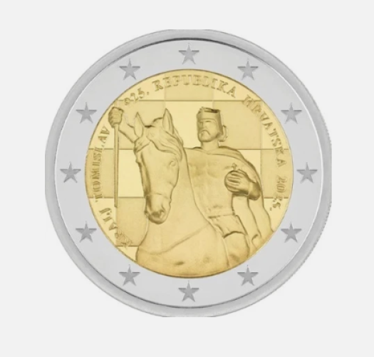2€ Euros Commémorative Croatie 2025 Roi Tomislav UNC