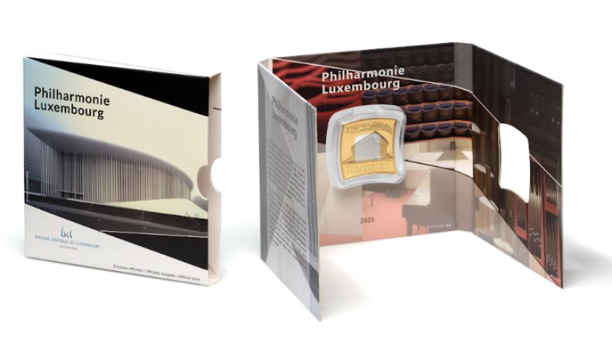 Coincard 2.5€ Euros Luxembourg 2025 Argent ''Philarmonie''