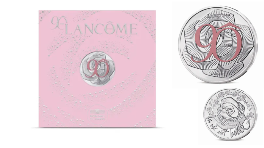 Médaillon Argenté Colorisée 90 Ans Lancôme France 2025