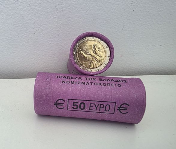 Rouleau 25 x 2€ Euros Commemorative Grece 2025 Mikis UNC