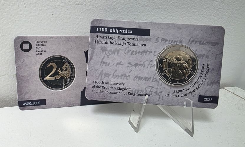 Coincard 2€ Euros Commemorative BU Croatie 2025 - King Tomislav