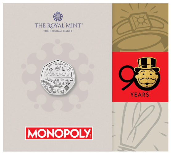 Coincard 0.5 Pound Royaume Uni 2025 Monopoly