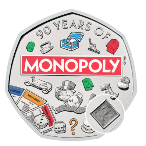 Coincard 0.5 Pound Royaume Uni 2025 Monopoly COLORISEE