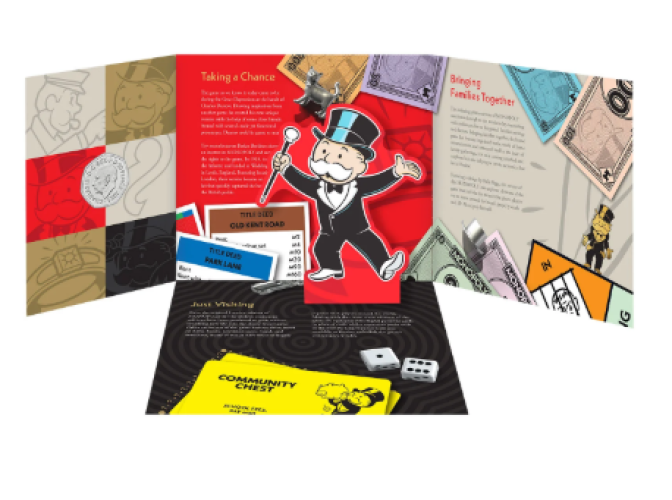 Coincard 0.5 Pound Royaume Uni 2025 Monopoly COLORISEE