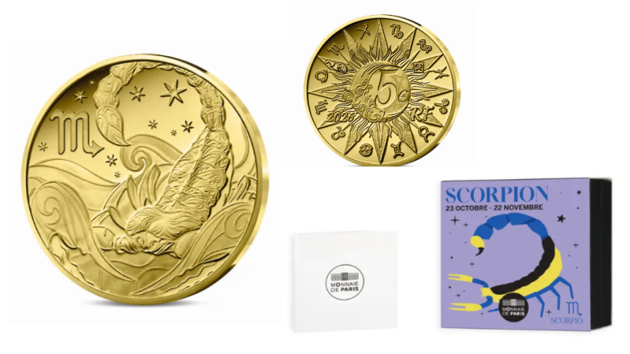 Coffret 5€ Euros France 2026 Or 999/1000 Astro : Scorpion