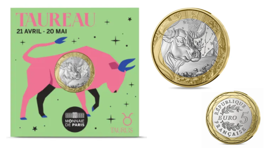 Coincard 5€ Euros UNC France 2026 Signe Astroo Zodiac Taureau