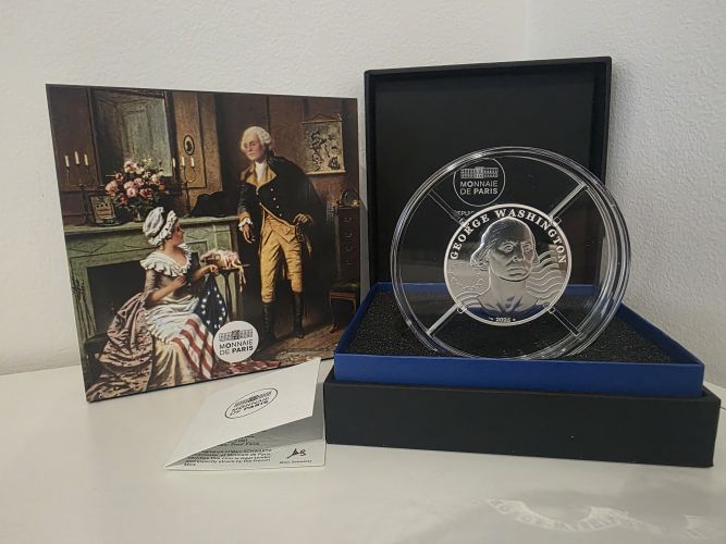 Coffret 25€ Euros Argent 999/1000 France 2025 Georges Washington 2 Oz