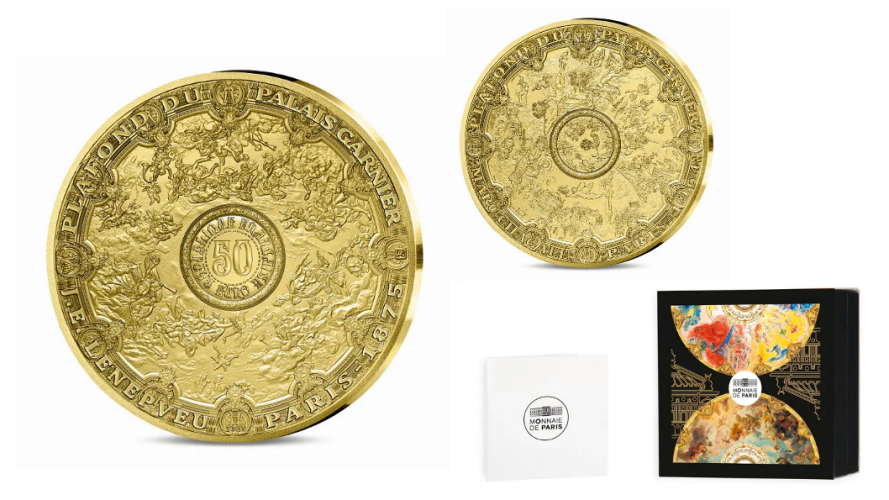 Coffret 50€ Euros Or Gold 999/1000 France 2025 Palais Garnier