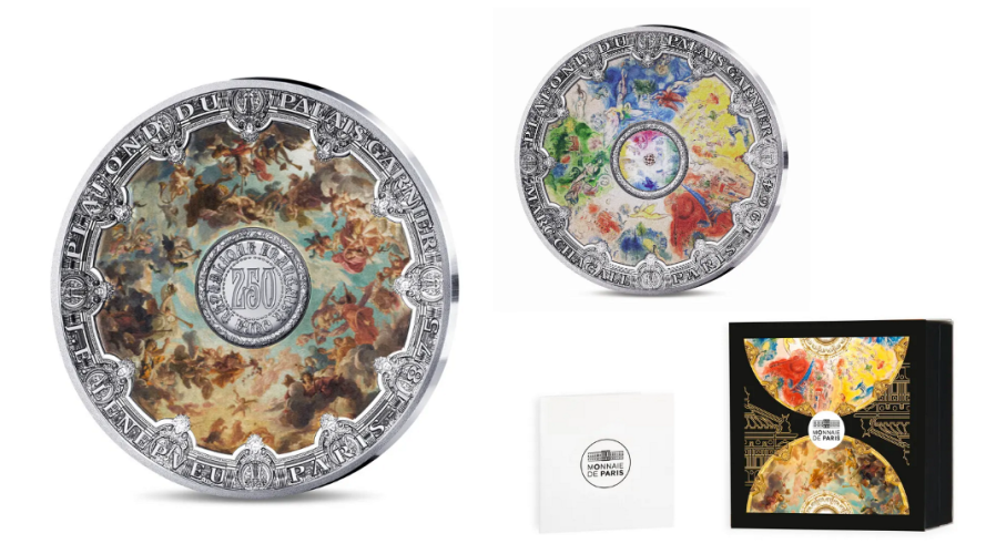 Coffret 250€ Euros Argent Silver 999/1000 France 2025 Palais Garnier Colorisée