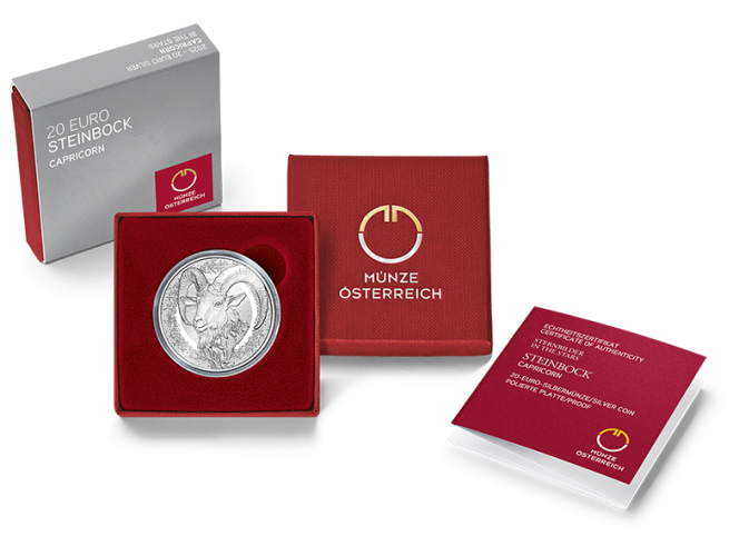 Coffret 20€ Euros Autriche Argent 925/1000 - 2025 ''In the Stars'' Capricorne