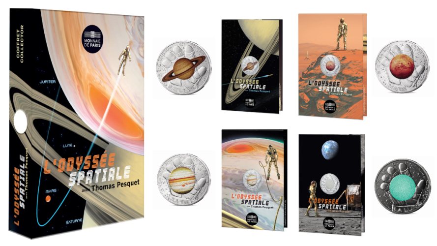 Coffret Collector 4 x 10€ Argent 2025 - 333/1000 Thomas Pesquet Odysée Spatiale