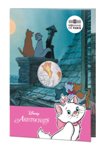 Cartelette10€ Euros Argent France 333/1000 - Disney 2025 Aristochats