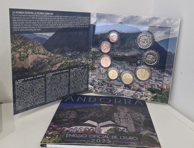 Série Euros BU Andorre 2025 - 8 pièces 1 Centimes à 2€