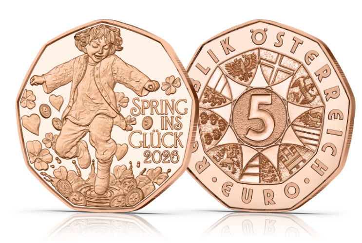 5€ Euros Cuivre Autriche 2026 - Lucky New Year