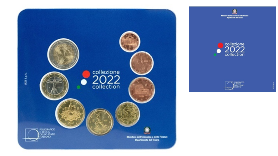 Coffret BU Euros Italie 2022 - 8 pièces 1 centime à 2 Euros