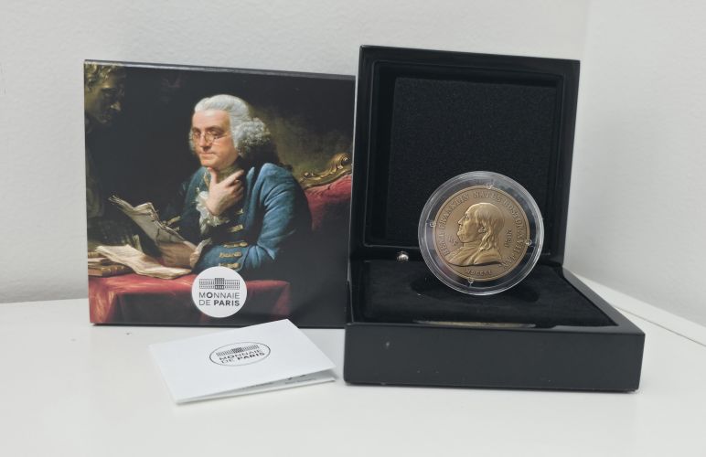 Coffret 200€ Euros France 2025 Or Gold 999/1000 - Benjamin Franklin - 1 Oz